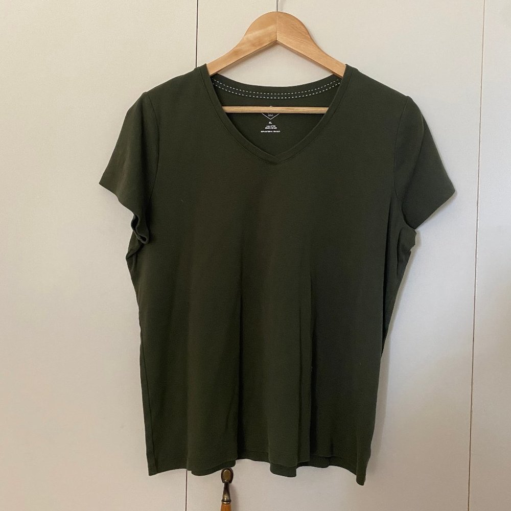 St. John's Bay Olive Green Shirt